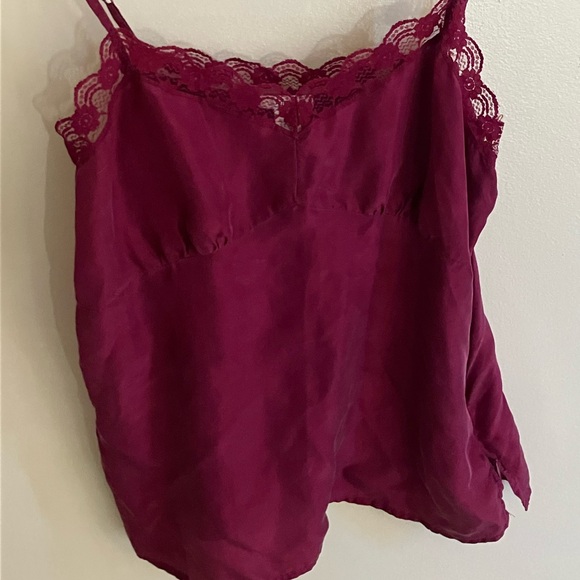 Genuine Silk Lace Trim Camisole - Picture 2 of 9